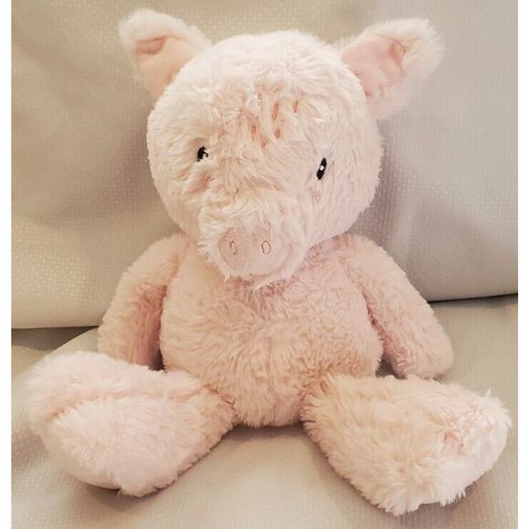 Animal Adventure Pink Pig Stuffed Animal Plush Toy Embroidered Eyes - Picture 1 of 11